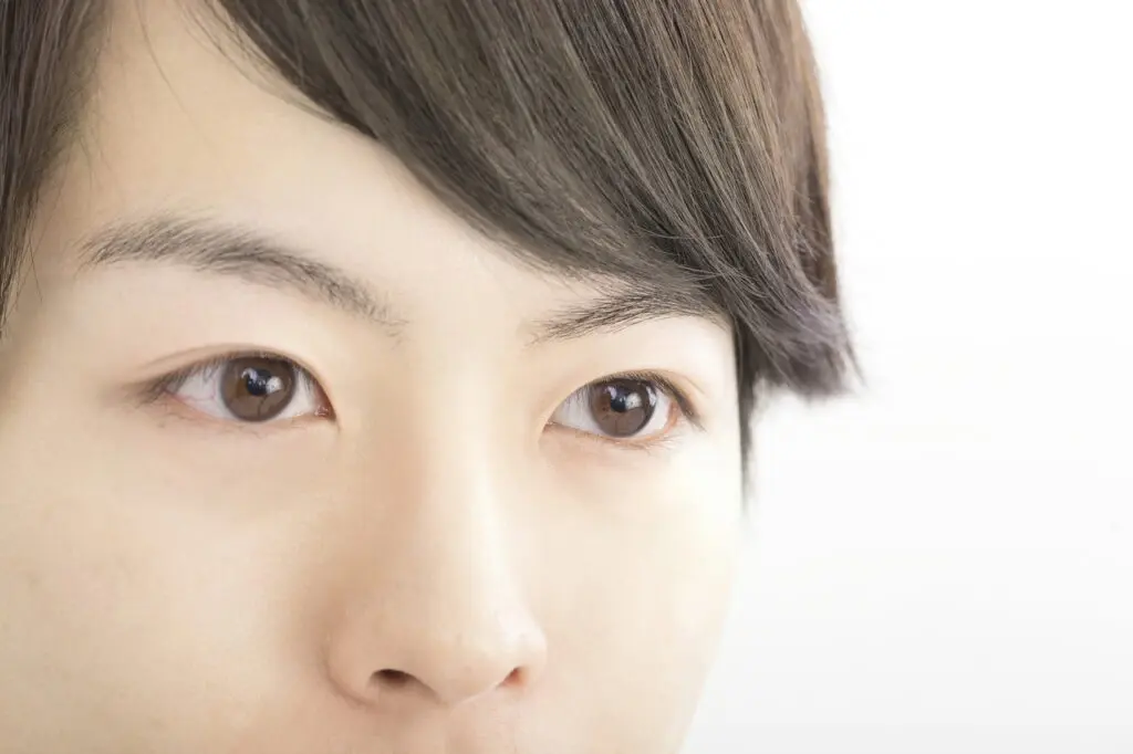 男性の眉